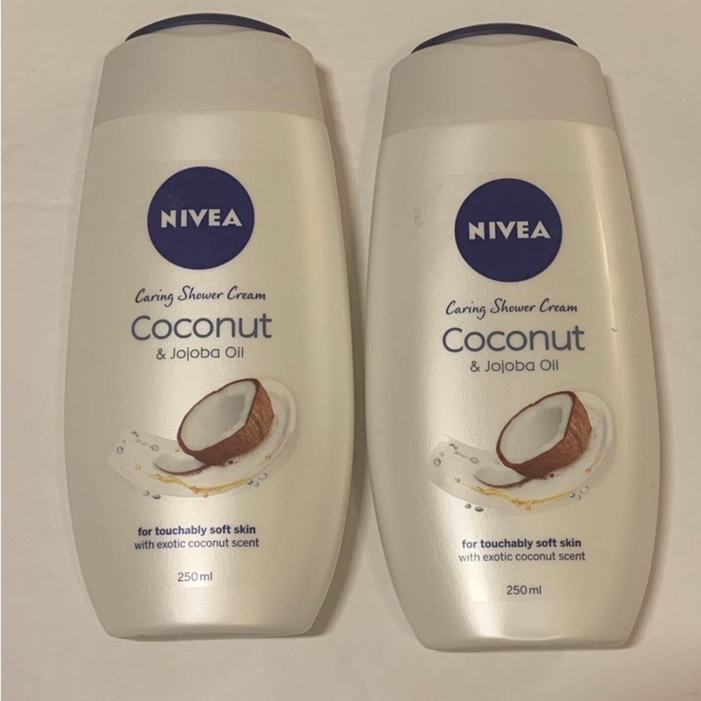 NIVEA Body Wash Shower Gel Coconut & Jojoba For Dry Skin 2 Bottles New - Picture 3 of 5